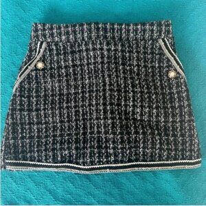 Storets Black Tweed Skirt/Skort Medium